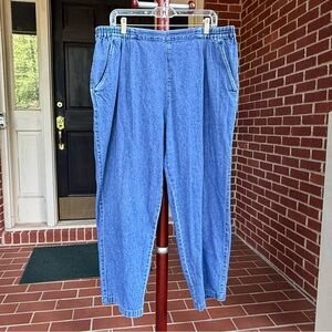 Liz Claiborne #1 Blue Ankle Jeans 100% Cotton Size 22 Petite 26.5” Inseam